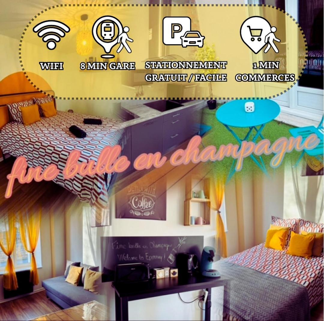 Fine Bulle En Champagne - 1 Chambre - Terrasse Épernay Extérieur photo